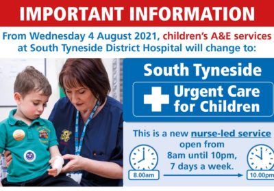 Read more about One week to go until important changes to children’s A&E services in South Tyneside